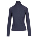 Navy DEACON Ladies Half Zip High Neck Top, a comfortable and form-fitting long-sleeve pullover with a zipper high collar, perfect for women's activewear, layering, or corporate uniforms.