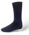 Charcoal grey bamboo work sock with ribbed cuff and heel-toe reinforcement