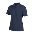Navy Plain MATHILDA women's short-sleeve polo shirt in durable poly-cotton pique knit, featuring easy-care and comfortable fabric, ideal for uniforms and custom embroidery.