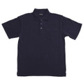 Navy Plain WINSTON men's short-sleeve polo shirt with a chest pocket, made from easy-care poly-cotton pique knit, featuring quick-dry and moisture management properties, ideal for uniforms.