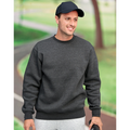 EAGLE Plus Size Sloppy Joe, a comfortable cotton-rich men's crew neck sweatshirt in a generous fit, featuring ribbed cuffs and hem for everyday casual wear.