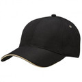 100% recycled PET two-tone plain cap | black