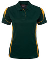 Bottle+Gold Nova Ladies Quick Dry Contrast Polo Shirt, a breathable moisture-wicking top with contrasting trim, ideal for sportswear, team uniforms, or active workwear.