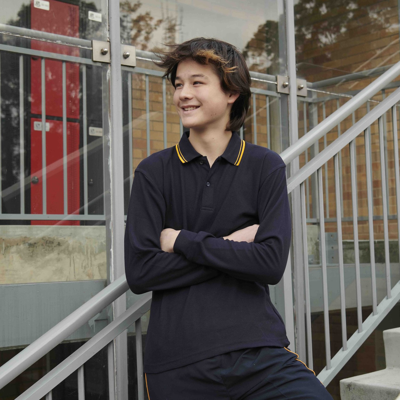 Kids Long Sleeve School Polo | CASEY | Blank Clothing