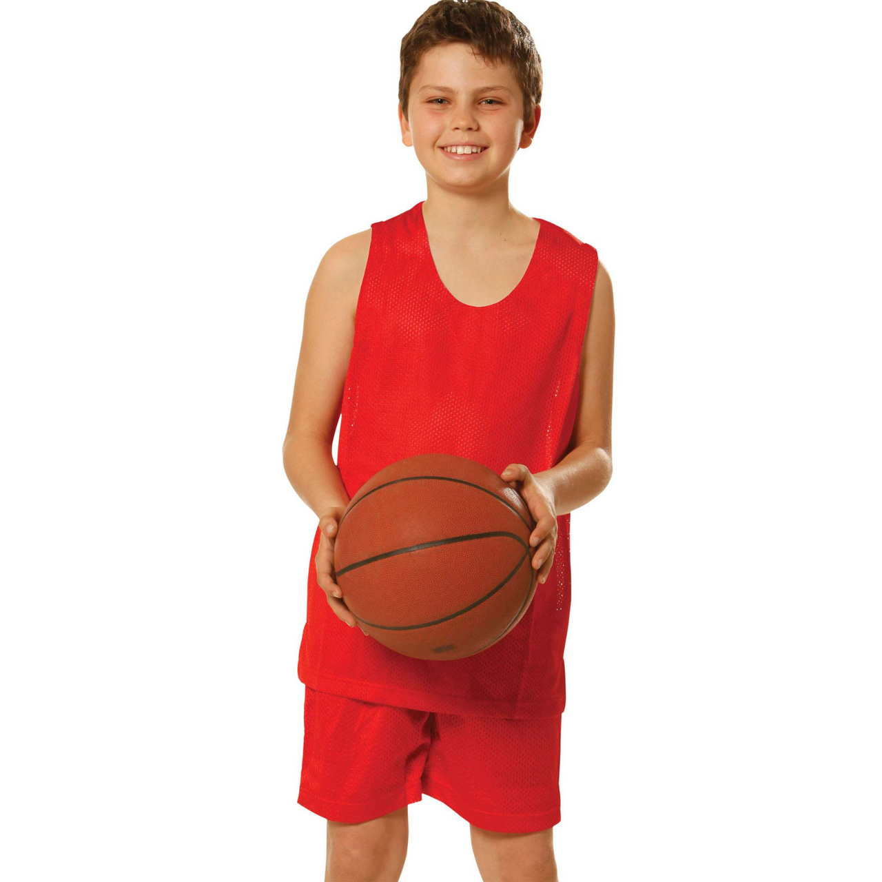 youth red basketball shorts