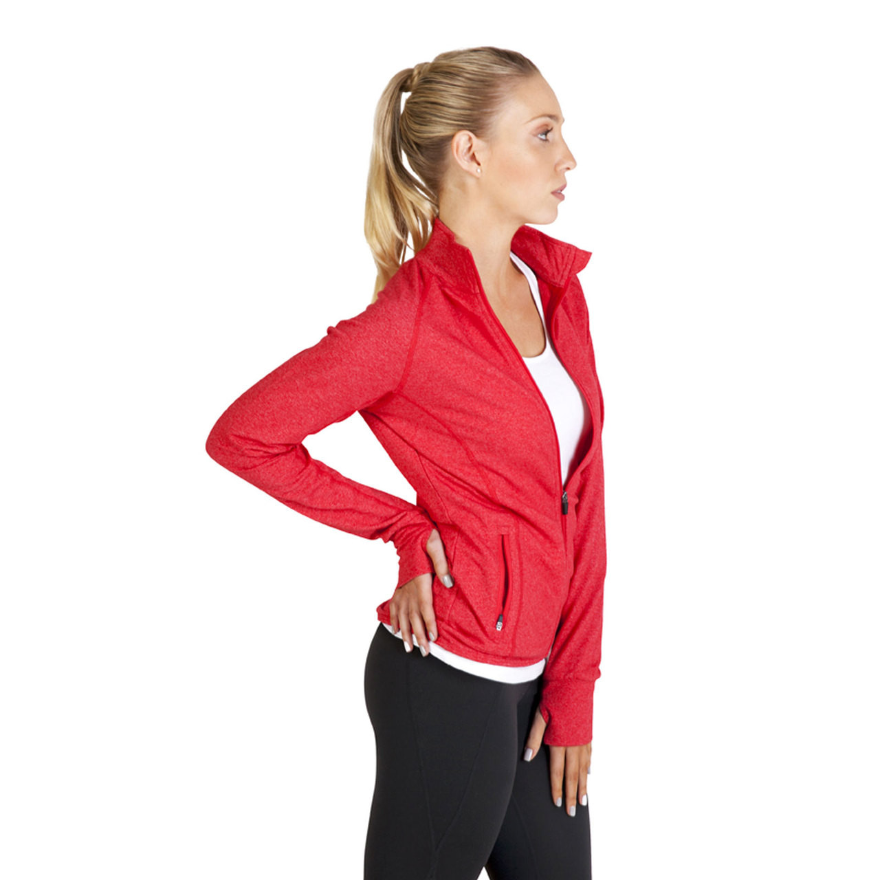 Womens Heather Jacket Yoga/Sports 