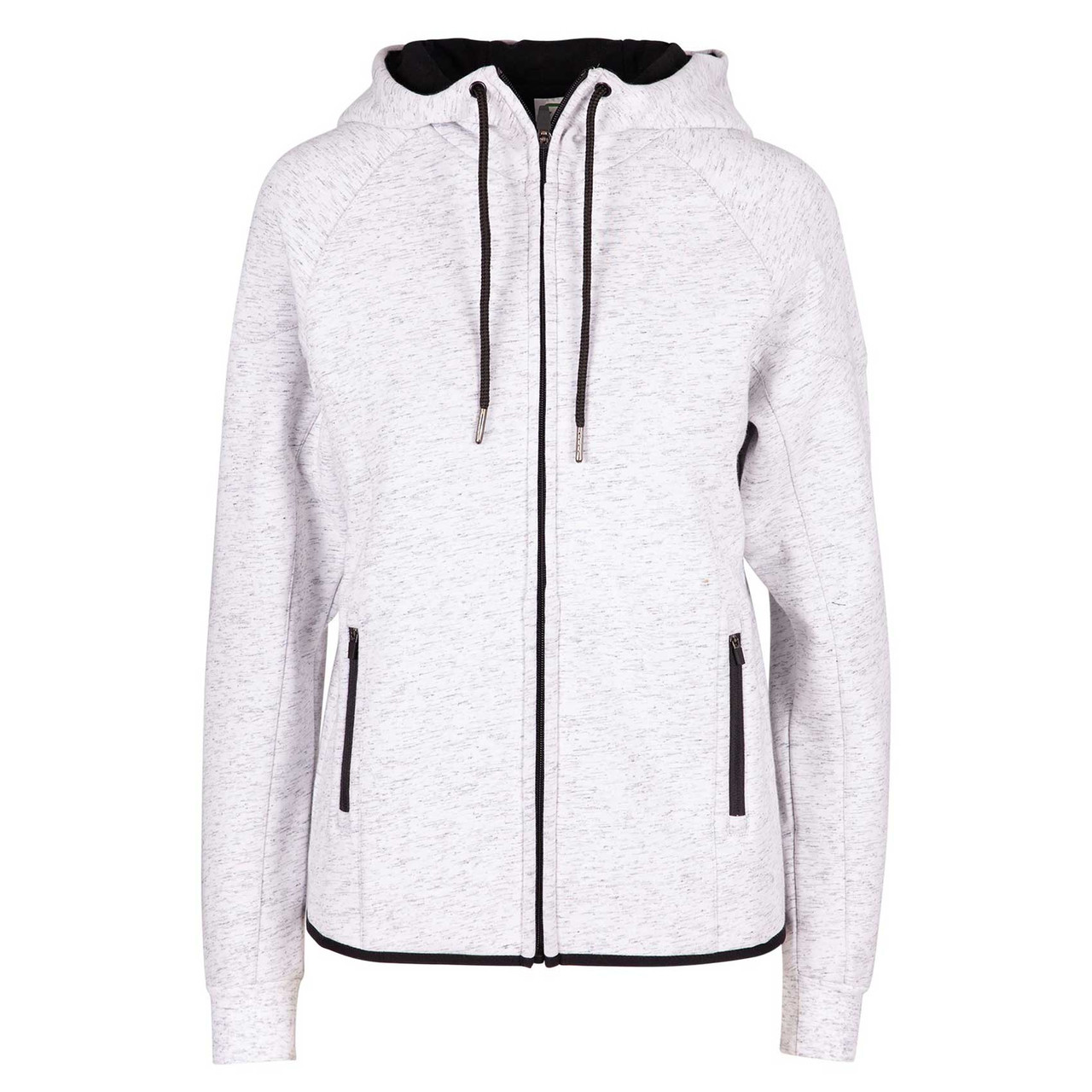 ladies white zip up fleece