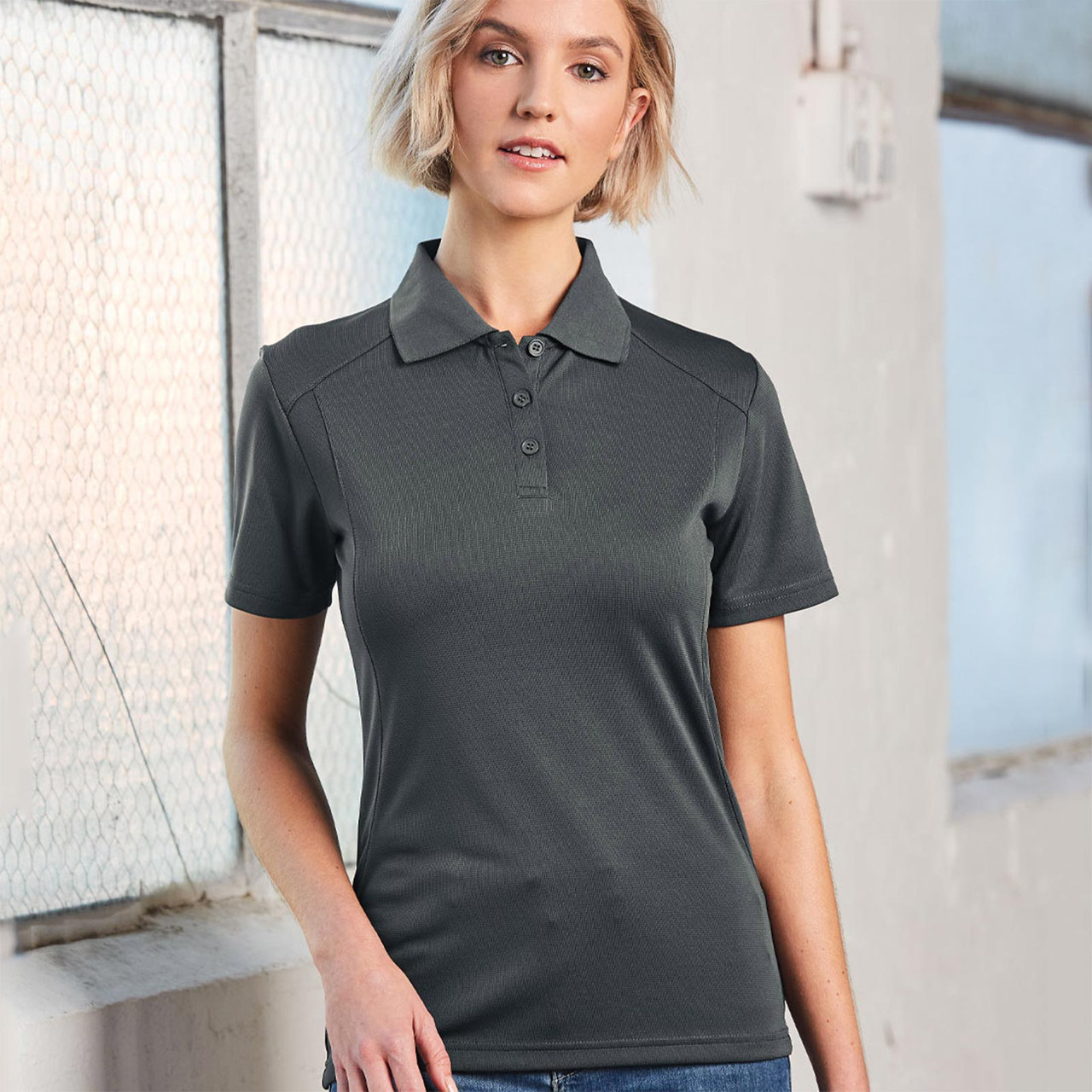 dark gray polo