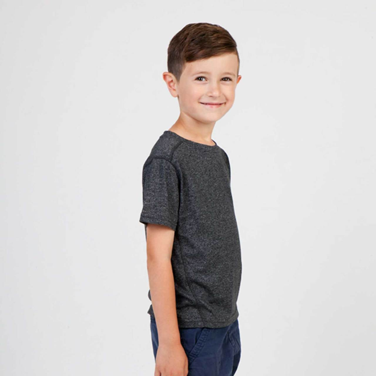 TEMPO | Kids Plain Heather Active Tshirt - Blank Clothing Australia