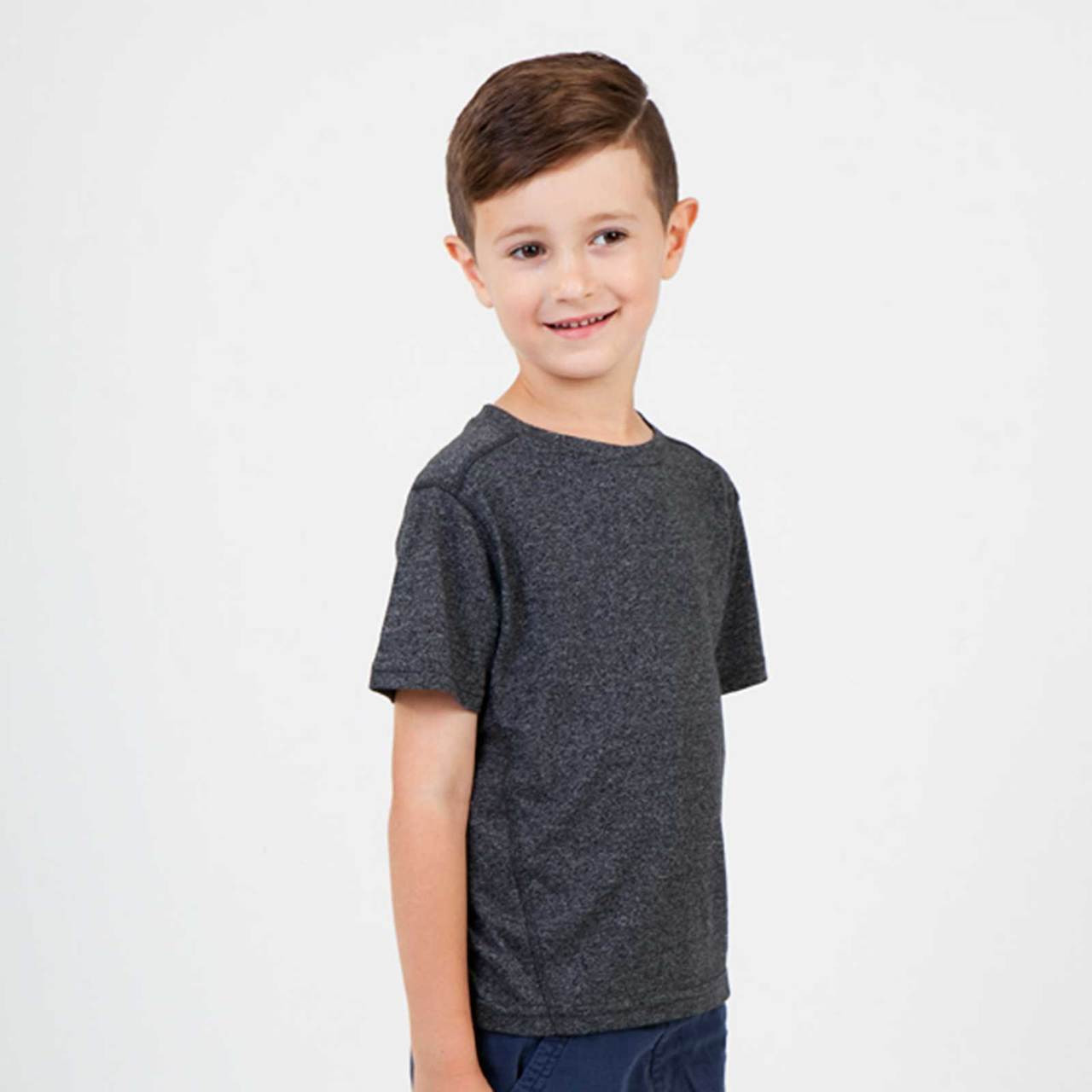 TEMPO | Kids Plain Heather Active Tshirt - Blank Clothing Australia