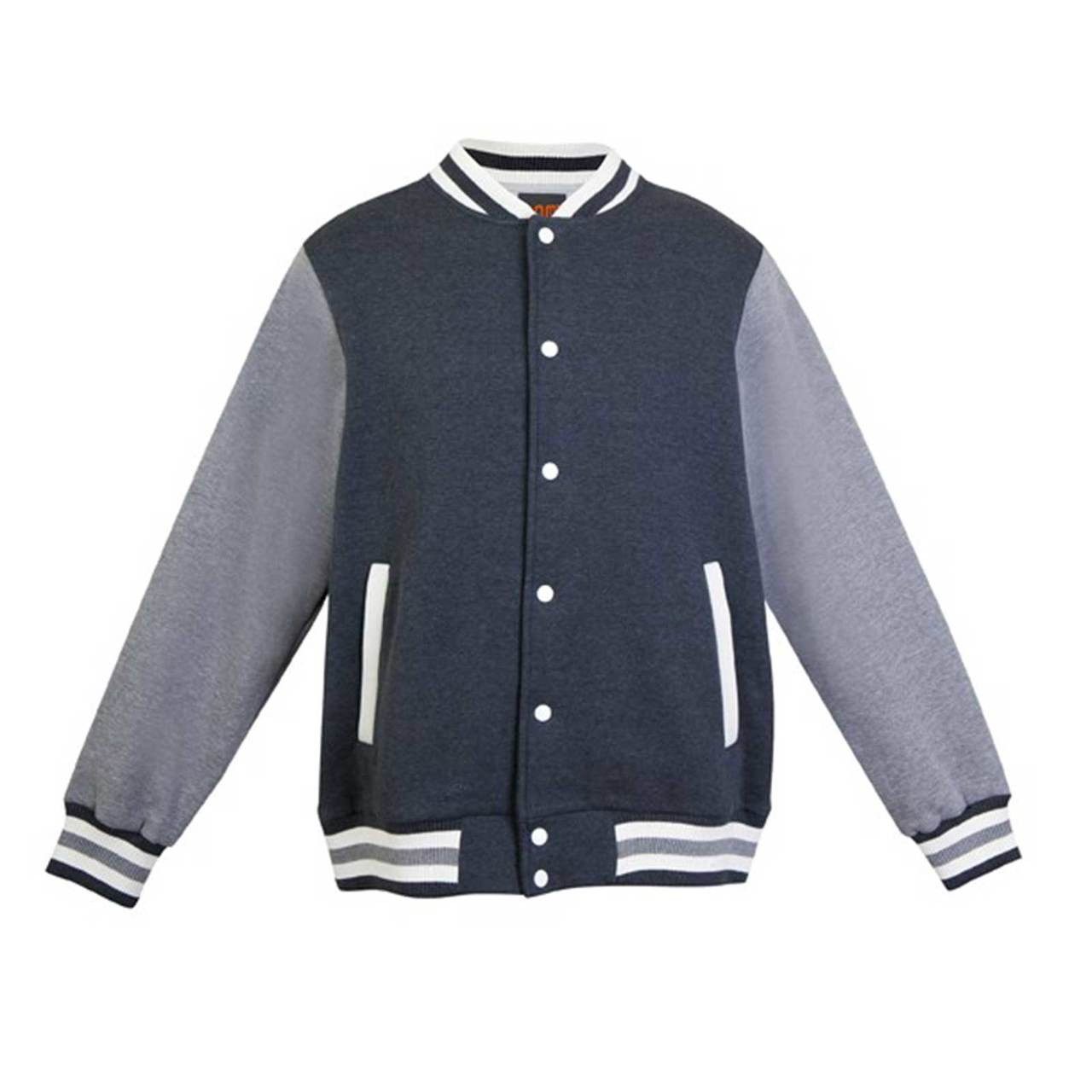 Plain Fleecy Unisex Varsity Jacket | Shop Sale Blank Clothing Wholesale