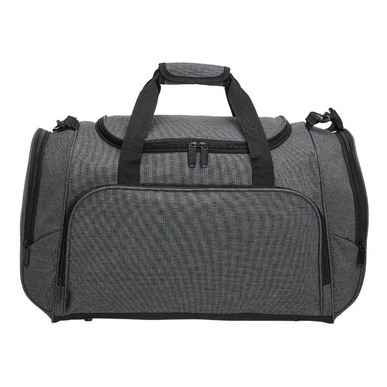 plain black duffle bag