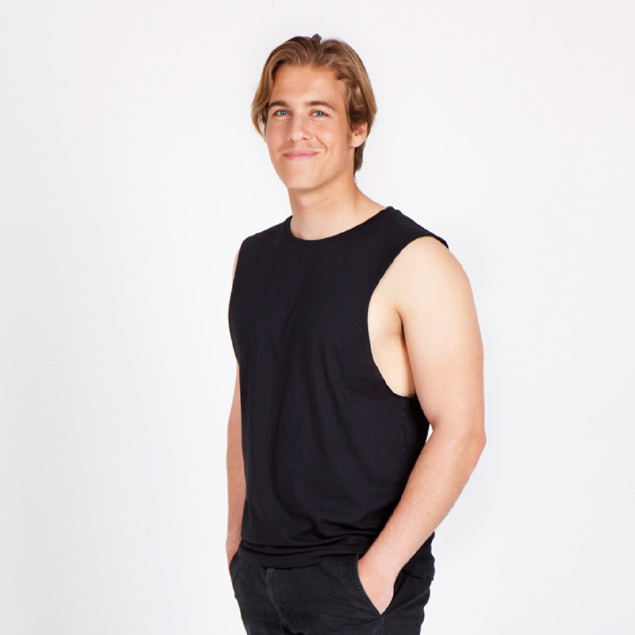 Muscle Tee Tank with Low Cut Sides 