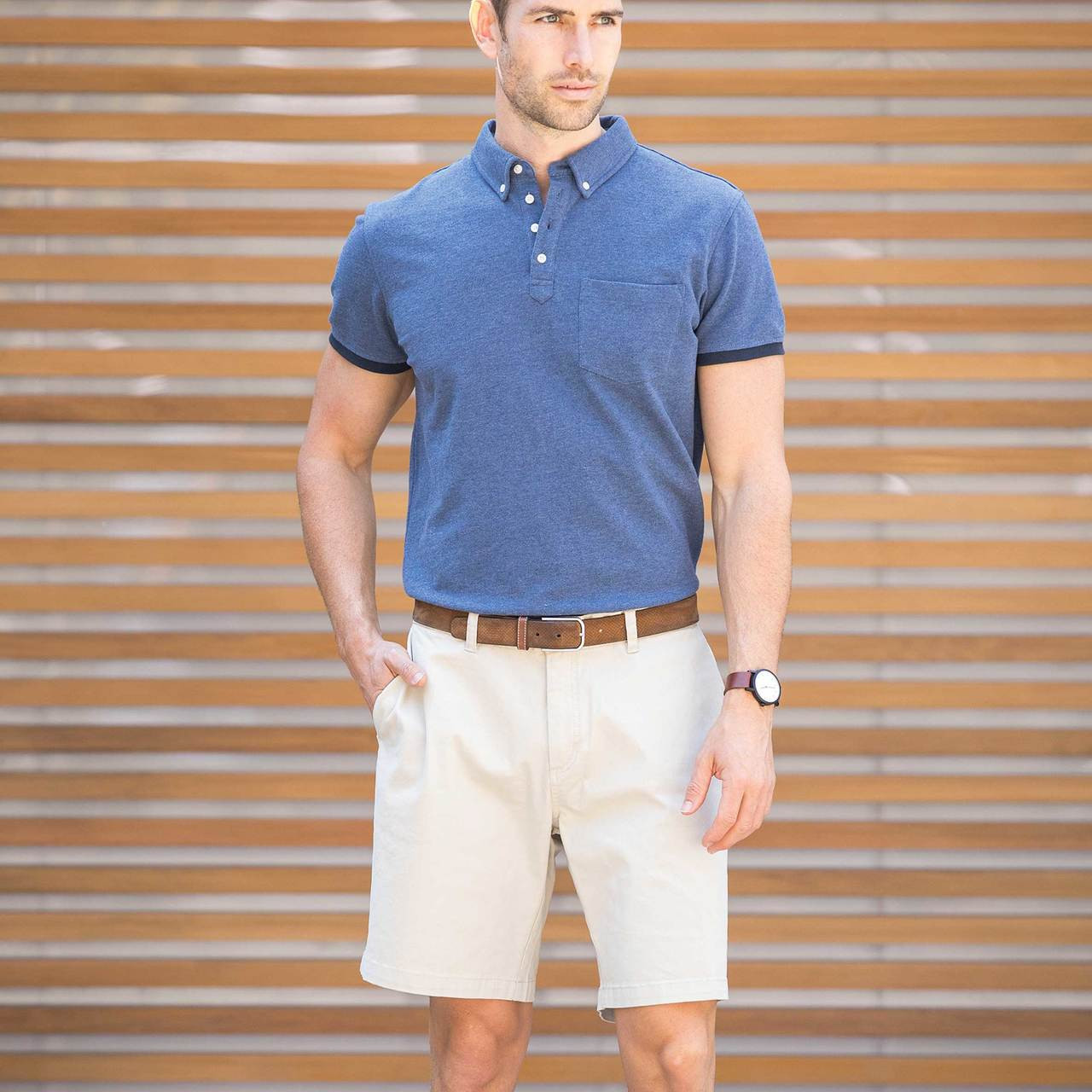 Classic Stretch Cotton Twill Shorts 