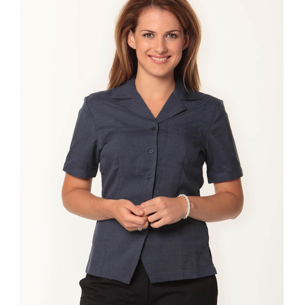 Buy Womens Short Sleeve Overblouse Shirts | Corporate Uniform Wear Online