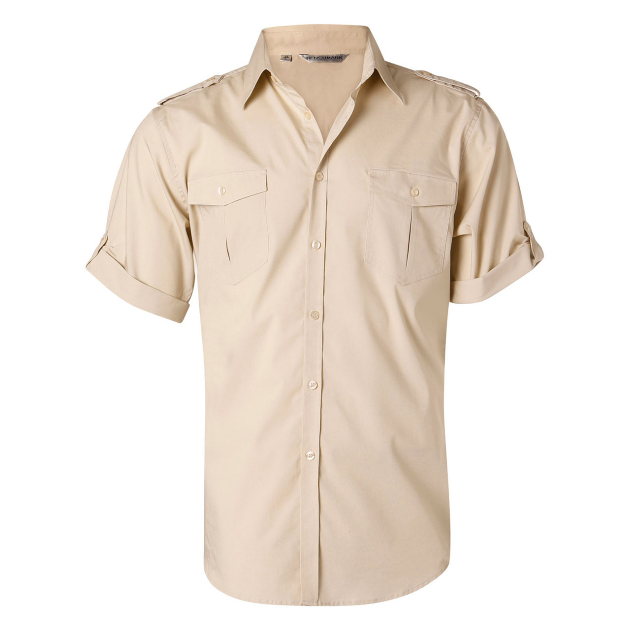 Mens Short Sleeve Military Shirt 