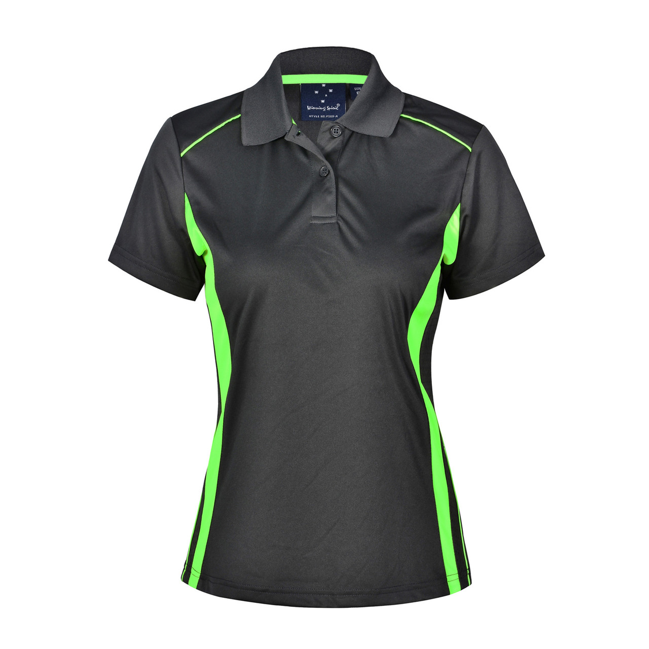 CoolDry Ladies Short Sleeve Contrast Panel Polo Shirts | Bulk Buy Team ...
