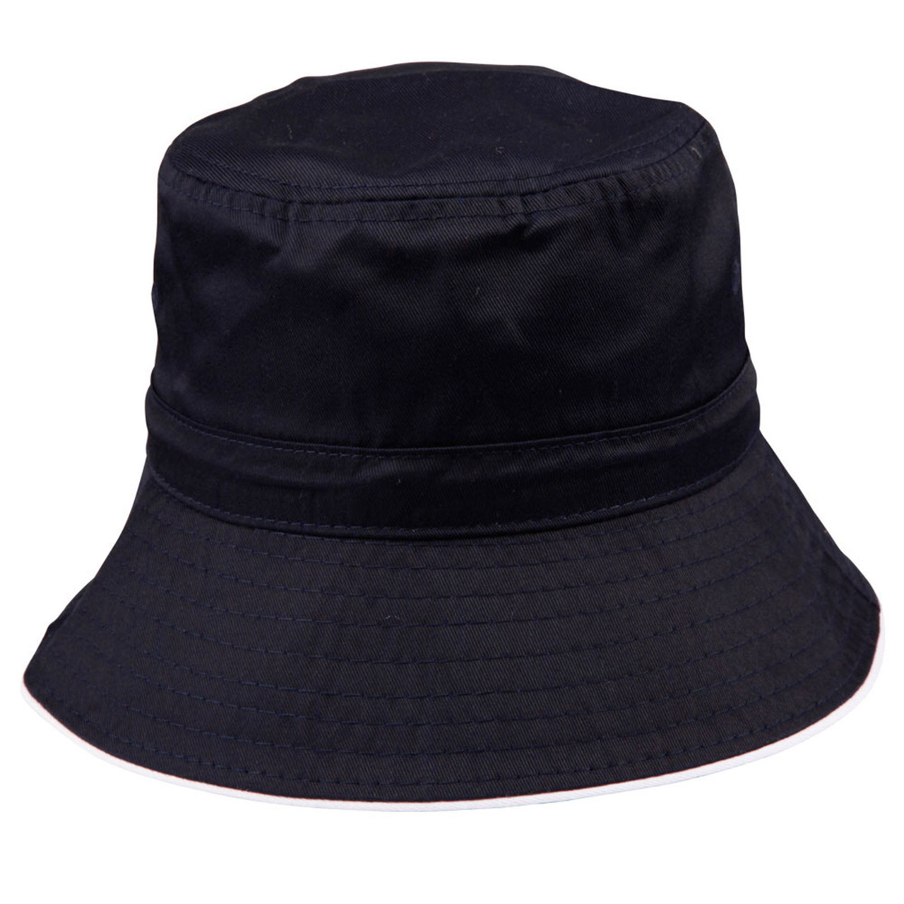Shop Adult Contrast Trim Soft Bucket Hat With Toggle | Blank Clothing ...
