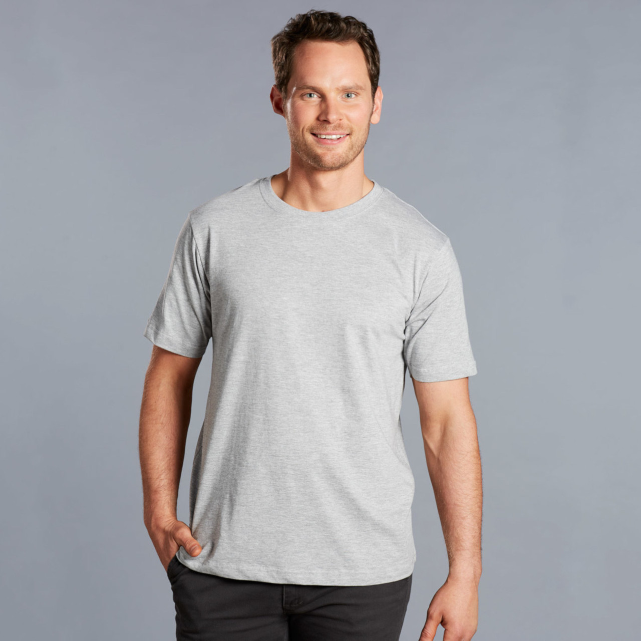 Cotton Semi Fitted Mens Plain Tshirt 