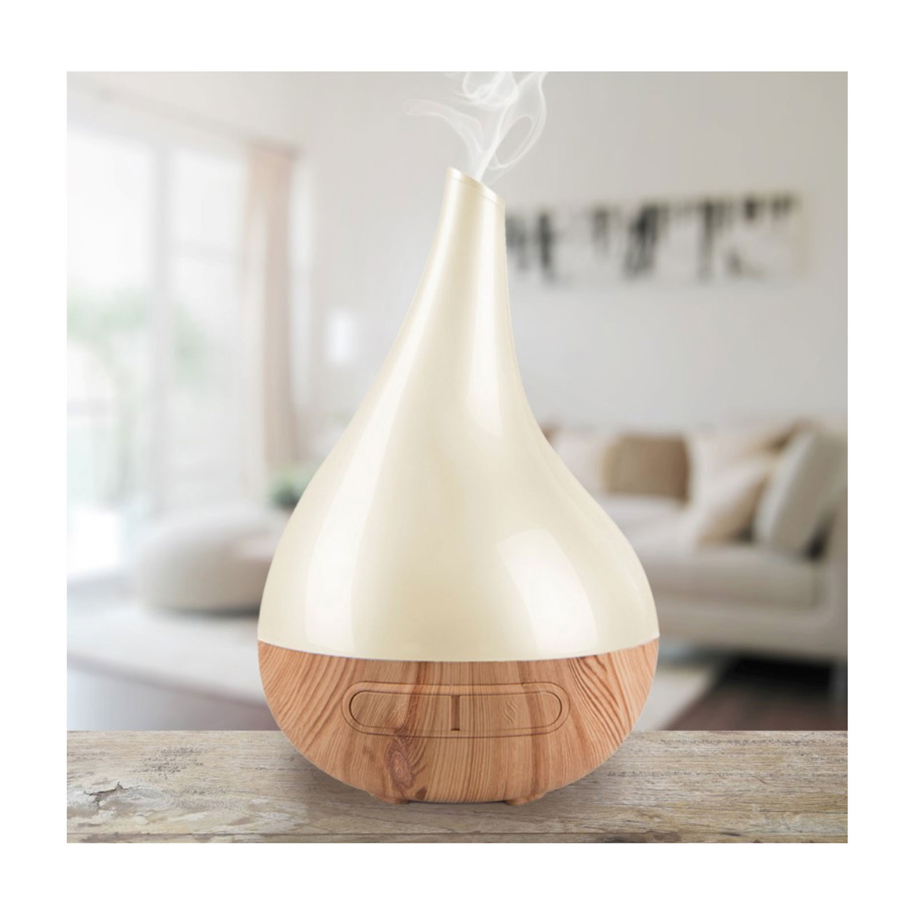 Lively Living Ultrasonic Aromatherapy Diffuser Aroma Bloom Wood Look