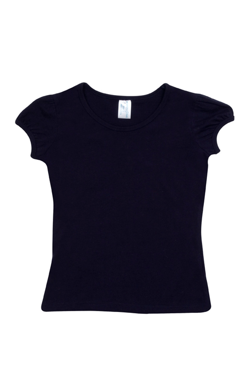T-Shirts Girls Puff Sleeves | Bulk Buy Blank Kids/Baby Tees Online