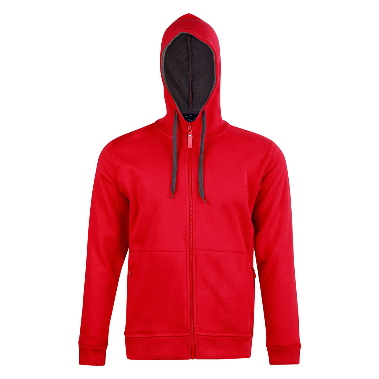 Plain Zip Contrast Fleece Hoodie Jackets | Bulk Buy Wholesale Clothing ...