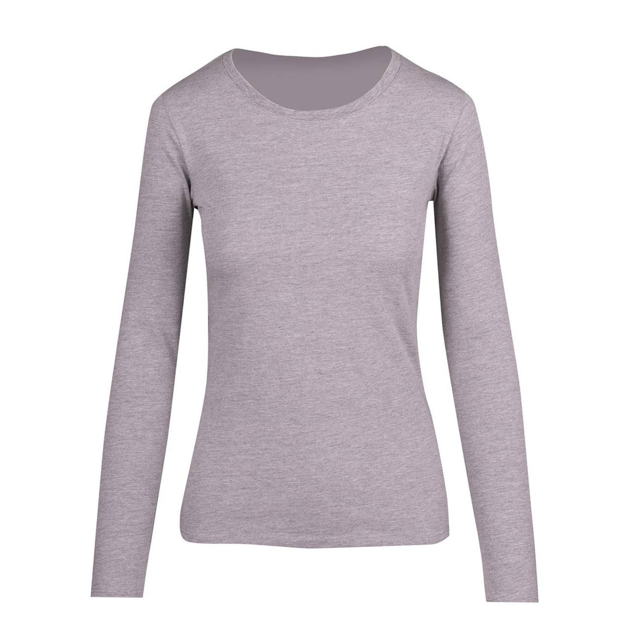 Womens Long Sleeve Cotton Fashion T-Shirts | Shop Ladies Blank Clothing ...