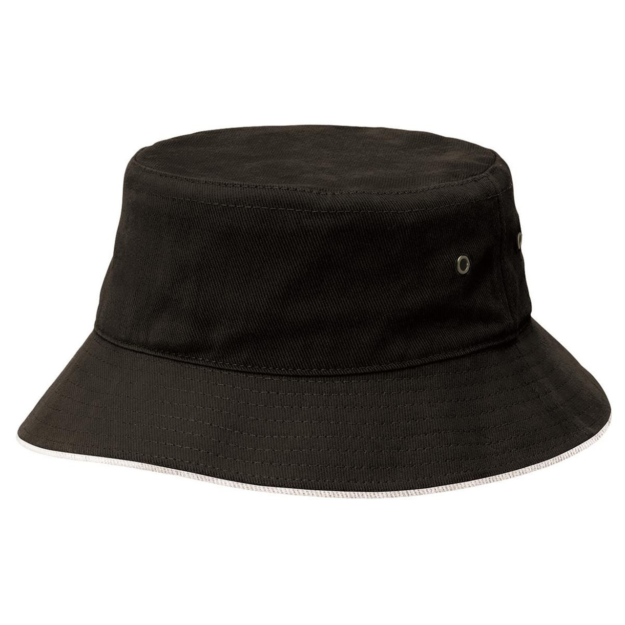 Heavy Cotton Sandwich Brim Bucket Hat 
