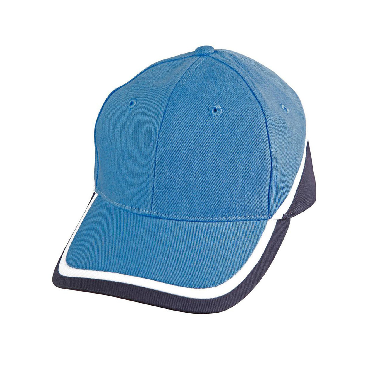 Plain Tri-Colour Cotton Baseball Caps 
