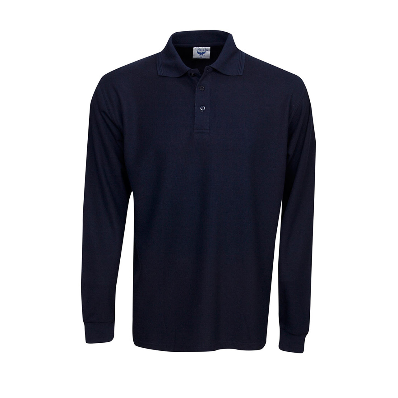 Plain long sleeve polo