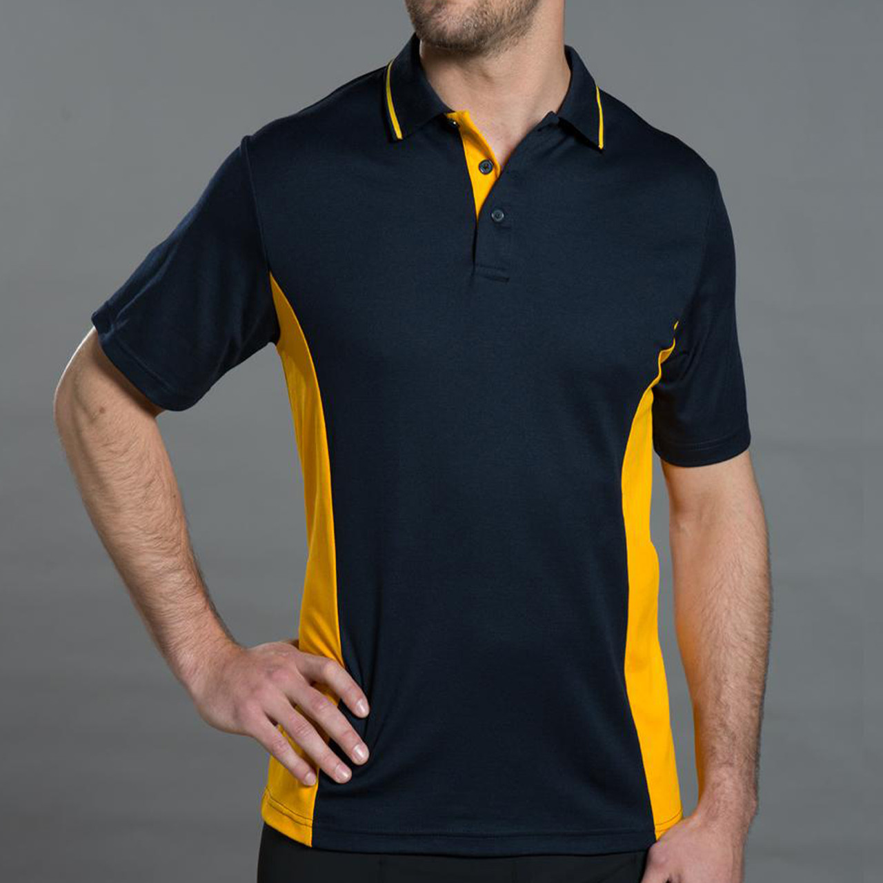 Mens TrueDry Contrast Short Sleeve Polo Shirt | Bulk Buy Plain Teamwear ...