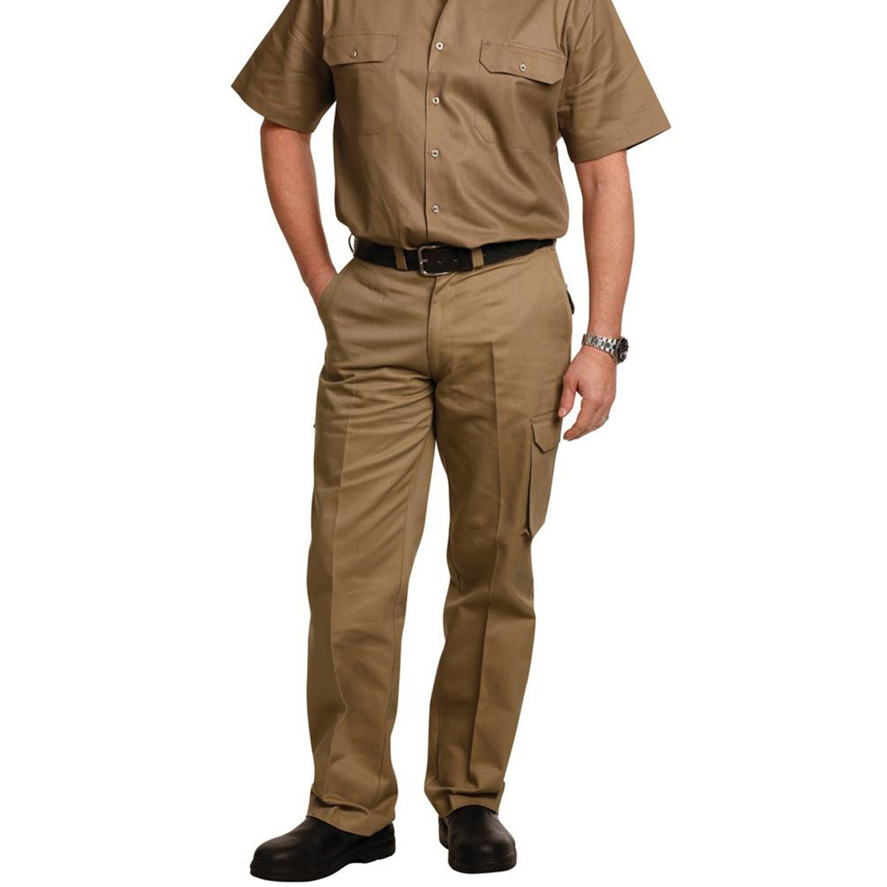 Mens Heavy Cotton Pre-shrunk Cargo 