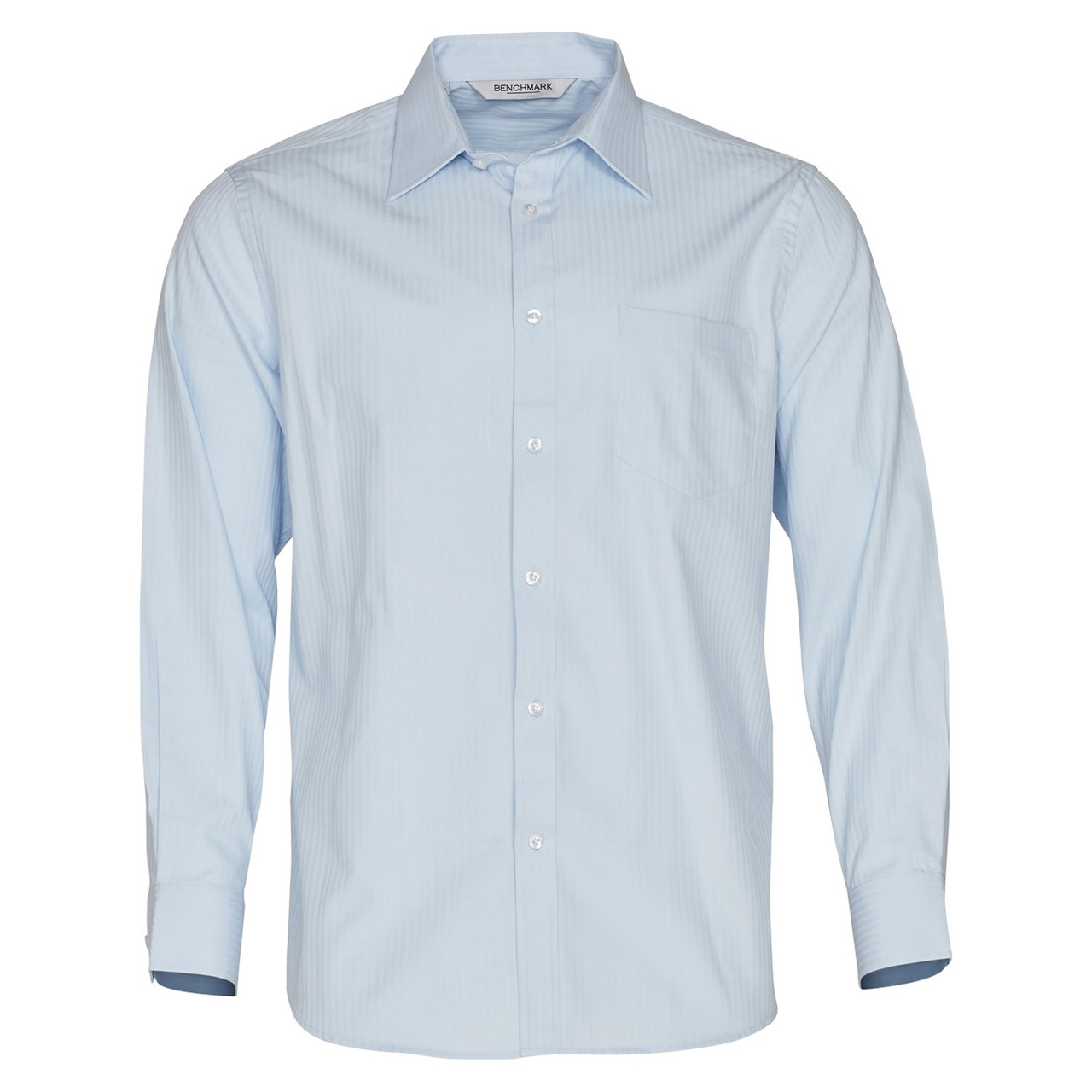 Ralph Lauren Classic Fit Herringbone Long Sleeve Button-Down Shirt, Men's Size Medium cotton Blue type light blue Vintage Second Hand