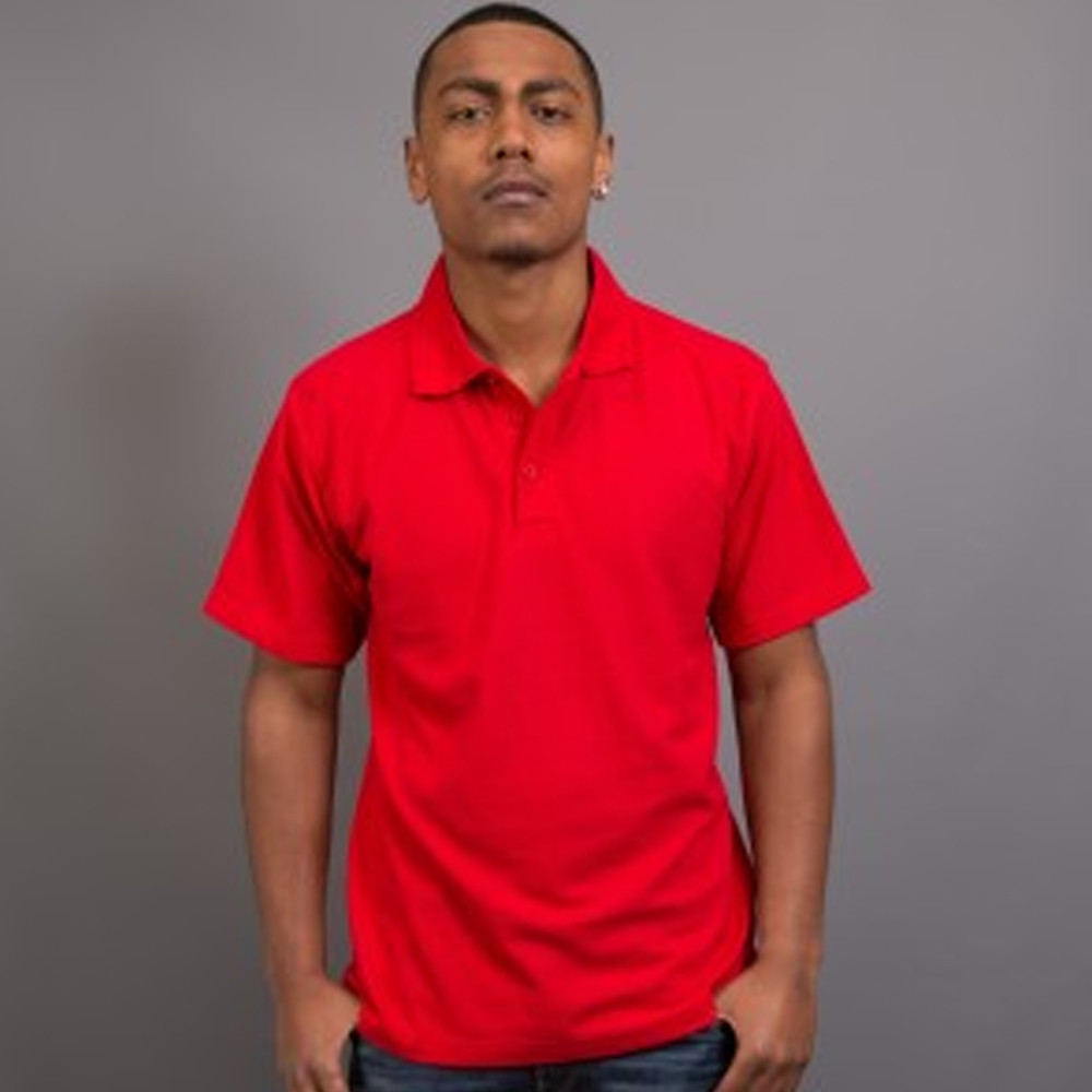 Mens Poly/Cotton Pique Knit Polo Shirt 