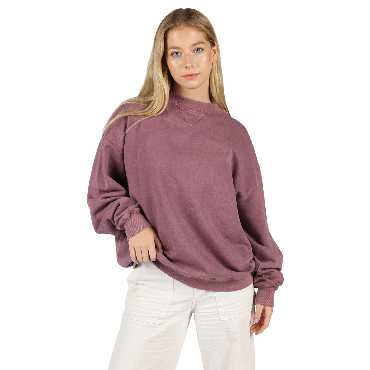 Plain Stone Washed Sweatshirt 