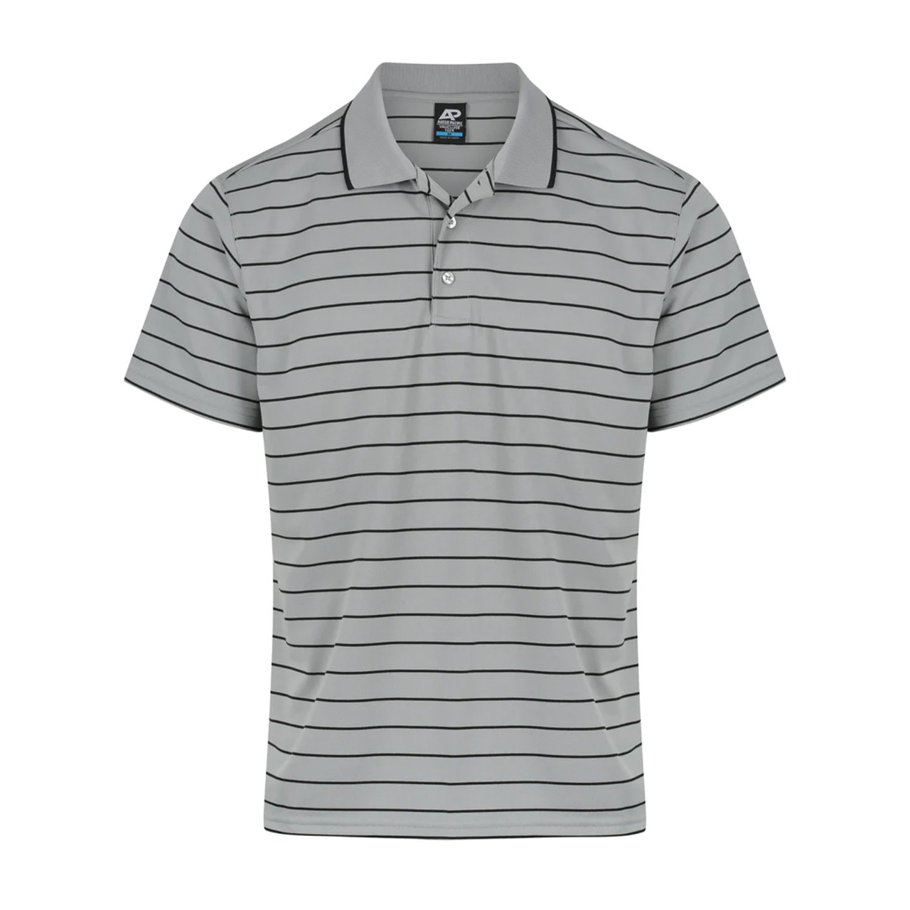 Mens Striped Dri-Wear Antibacterial Polo Shirt. Shop Active Teamwear Online