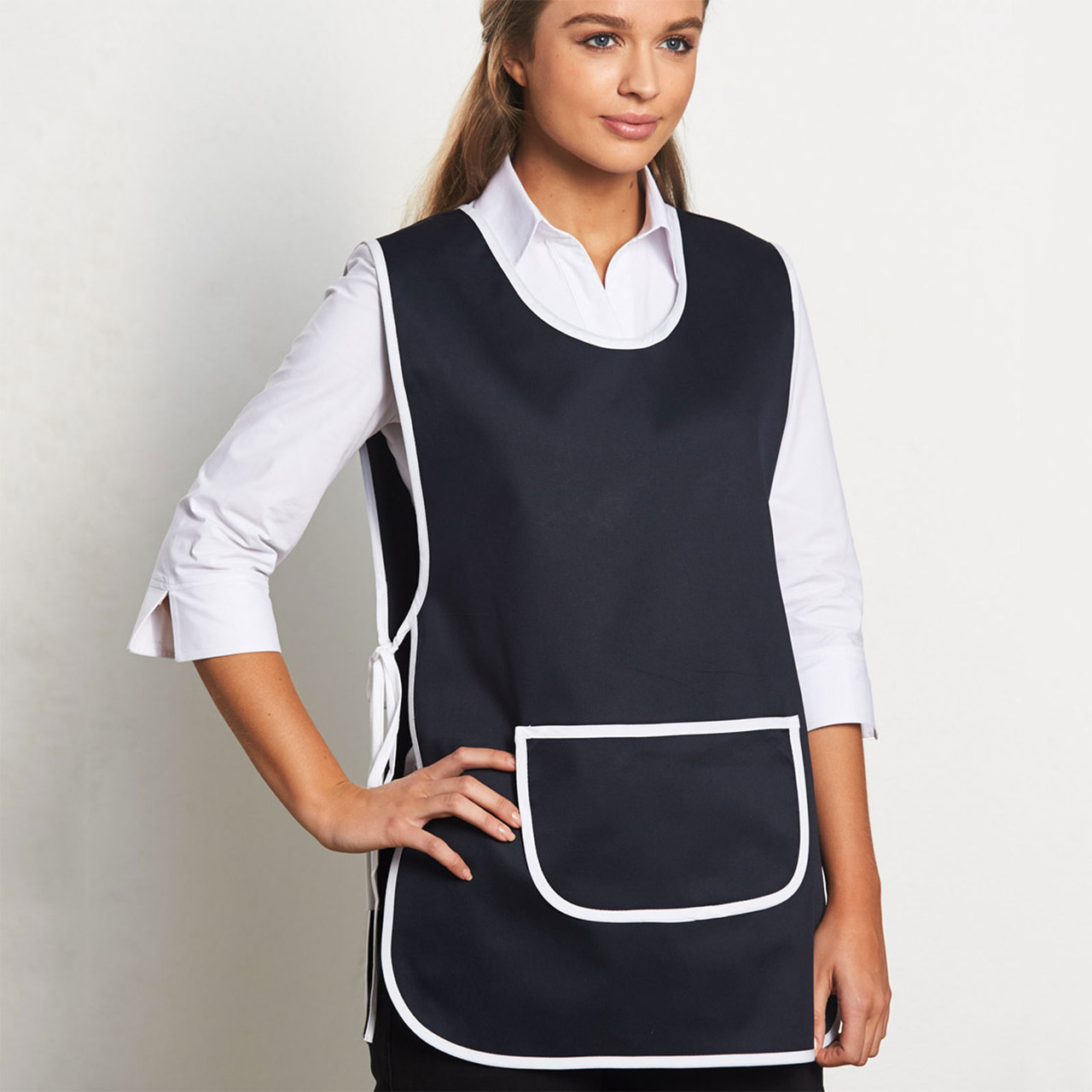 Contrast Full Smock Women Aprons