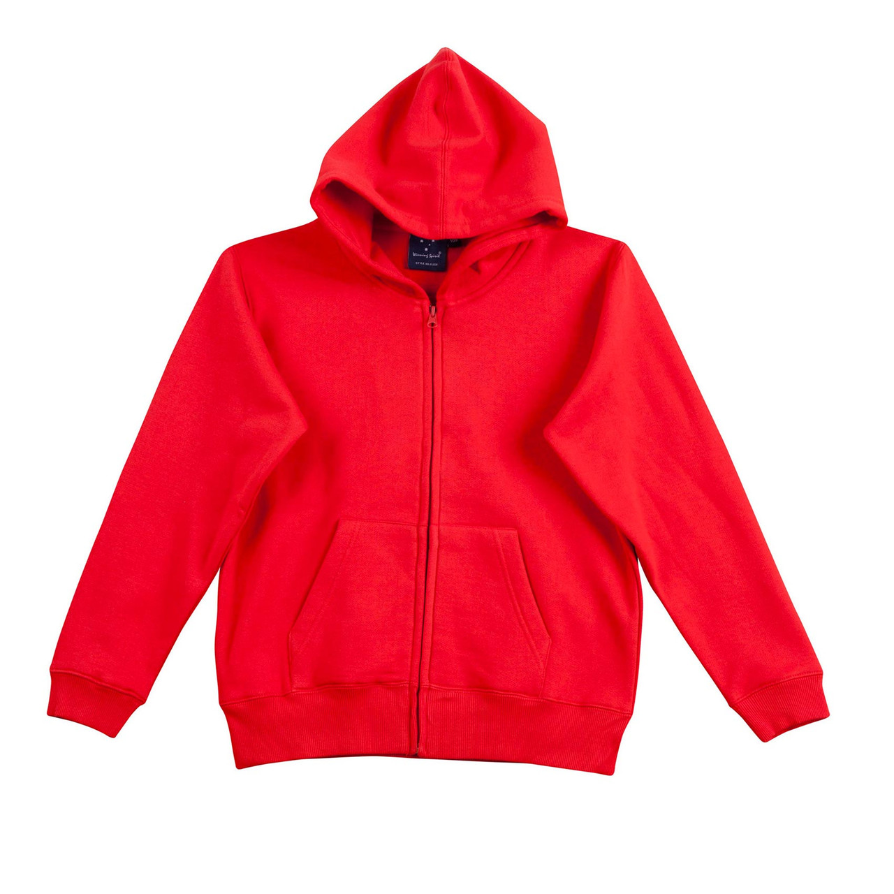 kids red zipper hoodie