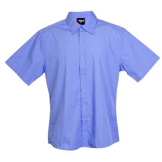 Plain Men Business Shirts Short Sleeves 