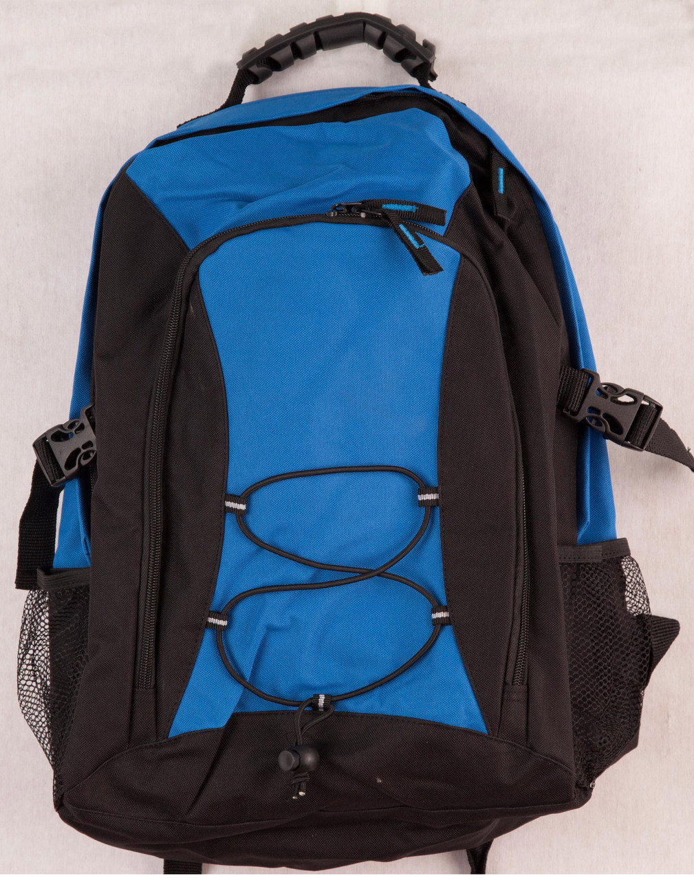 Padded backpack with bungee cord | wholesale plain bags & backpacks