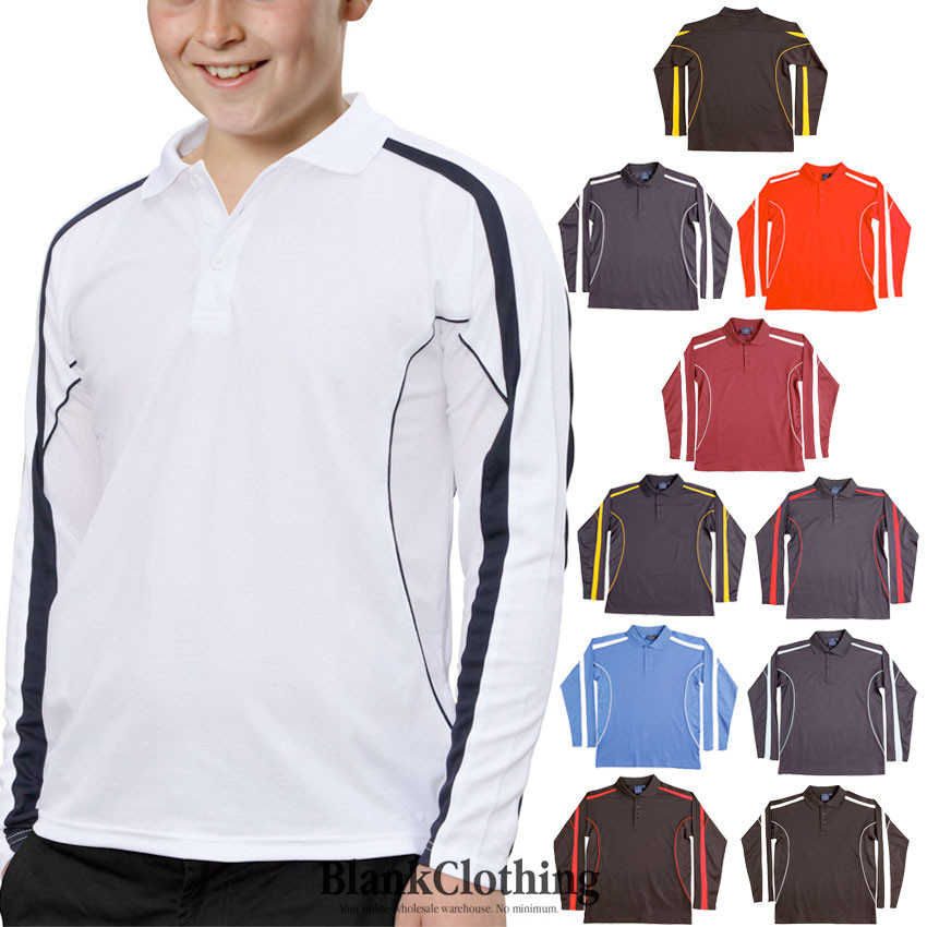 long sleeves | plain polo shirts | kids 