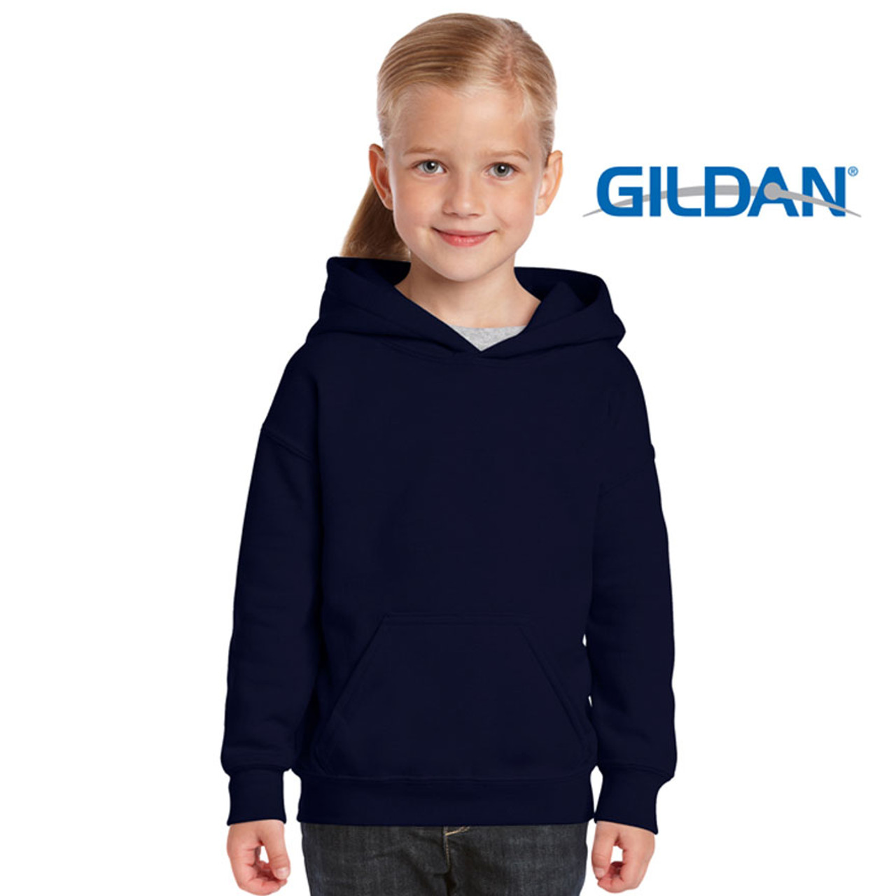 youth plain hoodie | gildan wholesale plain clothing | kids blank ...