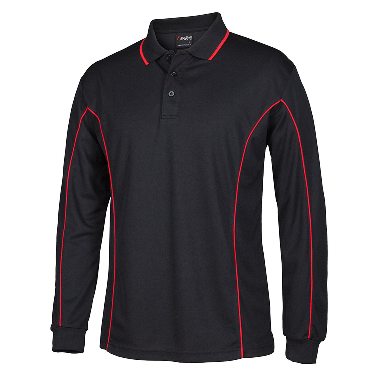 DEVON Long Sleeve Piping Polo Quick dry work shirts