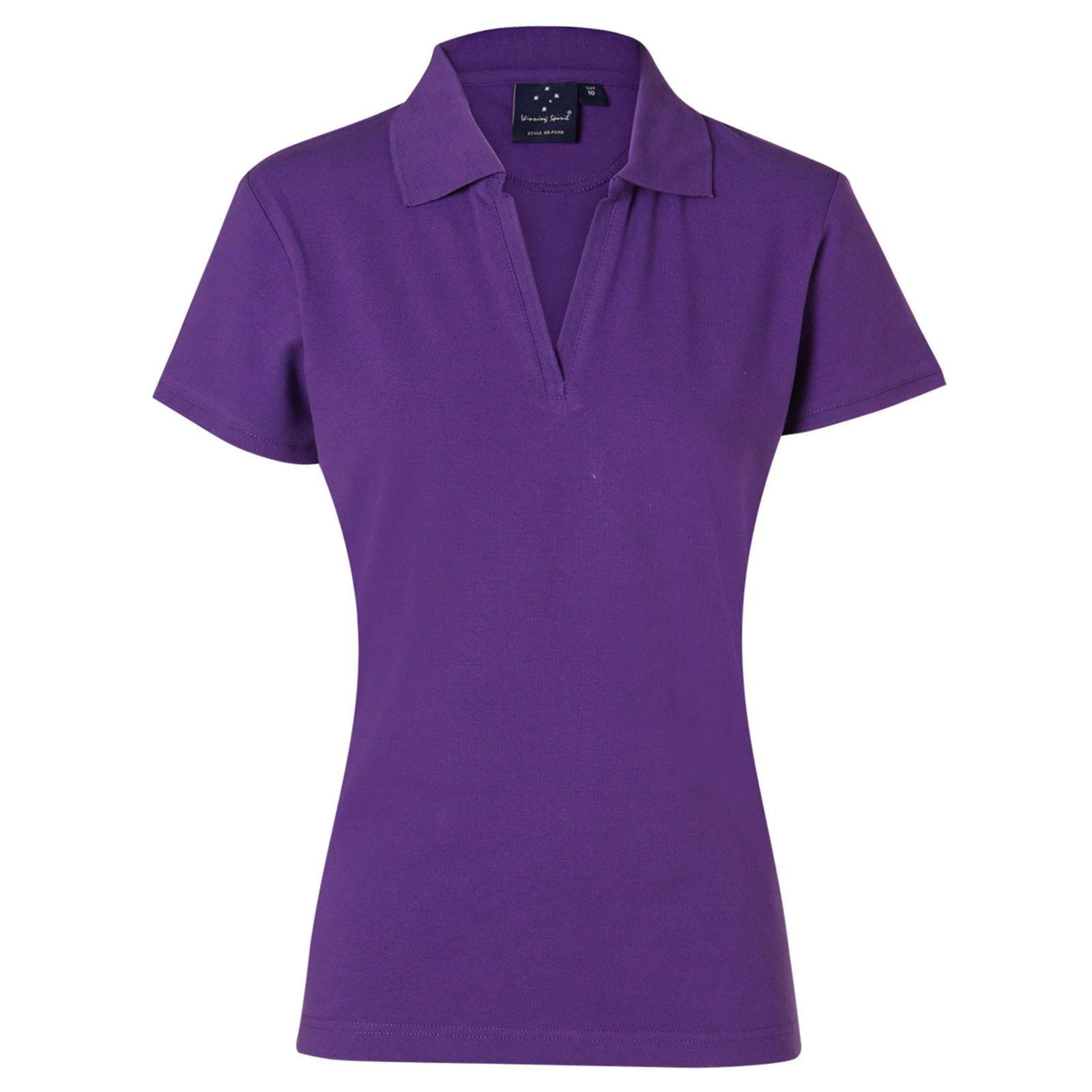 Ladies Buttonless Short Sleeve Cotton Polo Shirts Online Plus