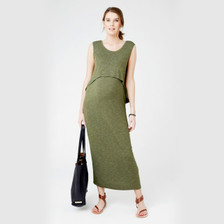 Ripe Maternity Breastfeeding Maxi Dress - Green
