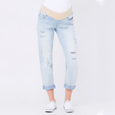 Sale on Ripe Maternity Baxter Boyfriend Jeans - Clean Fade