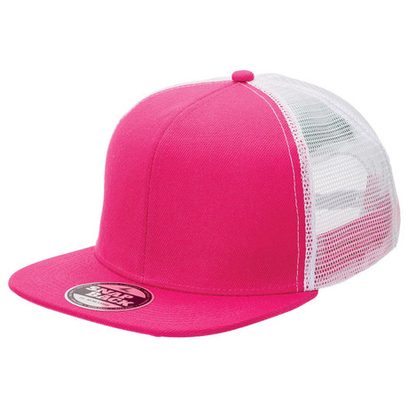 pink and white snapback hat