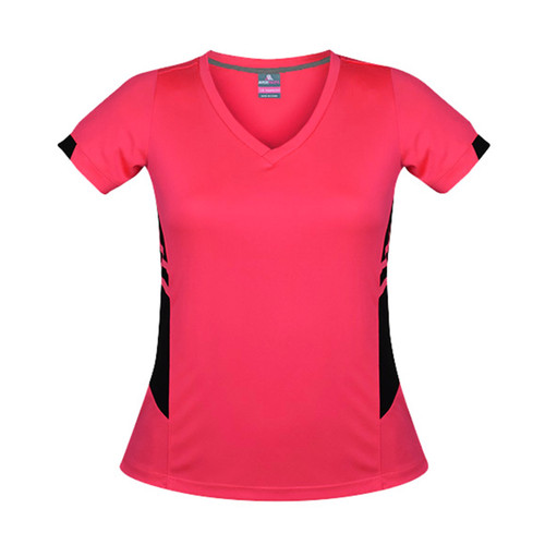 Wholesale Ladies Contrast Sports V Neck Tee | Buy Team Uniform Online