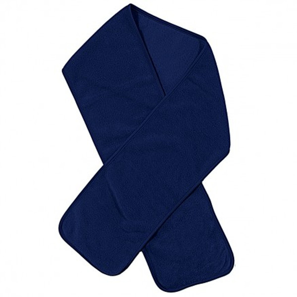 bulk blank polar fleece scarf | navy