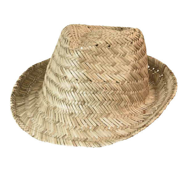 bulk buy plain straw fedora hat | wholesale